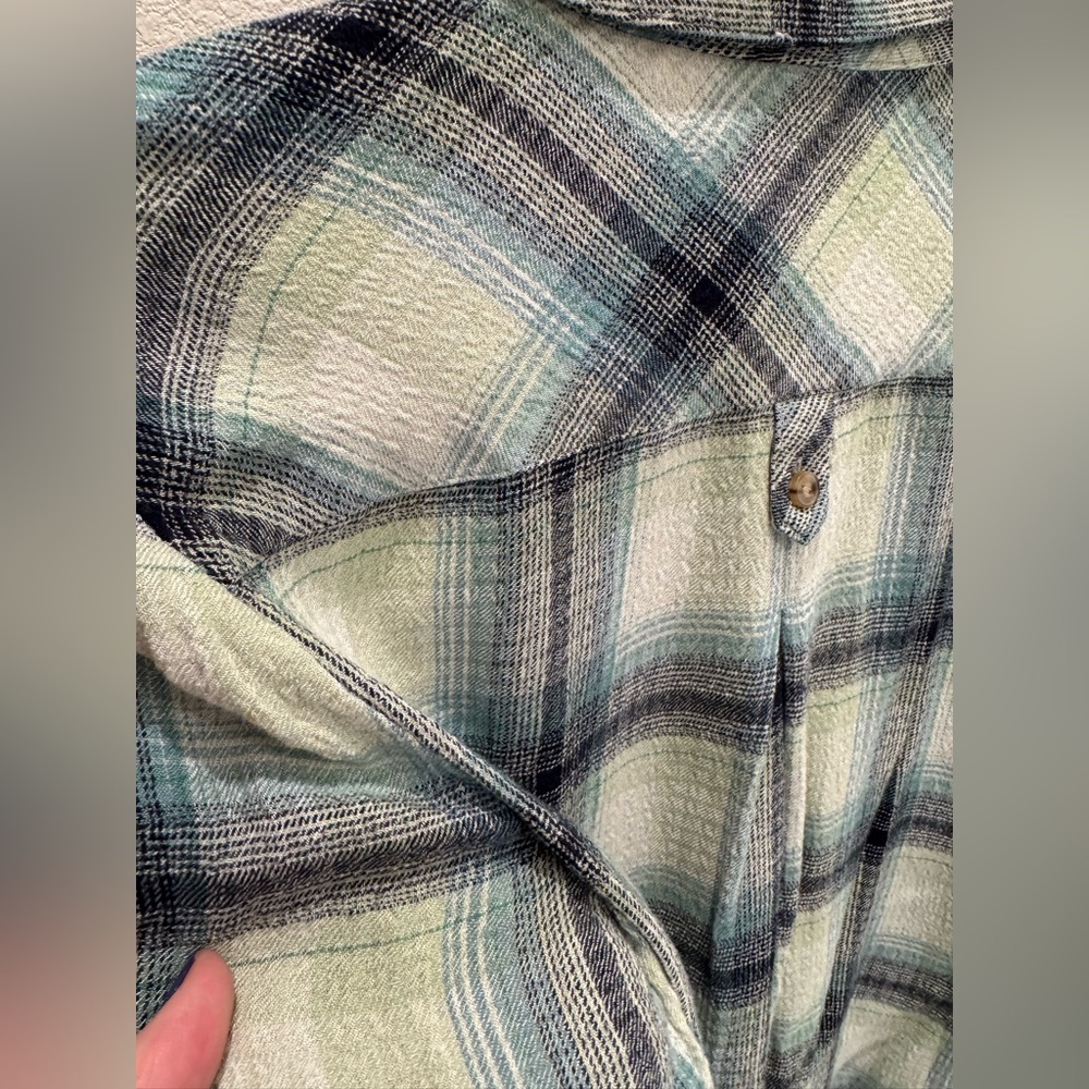 J. Jill Green and Blue Plaid Shirt - Picture 5 of 5